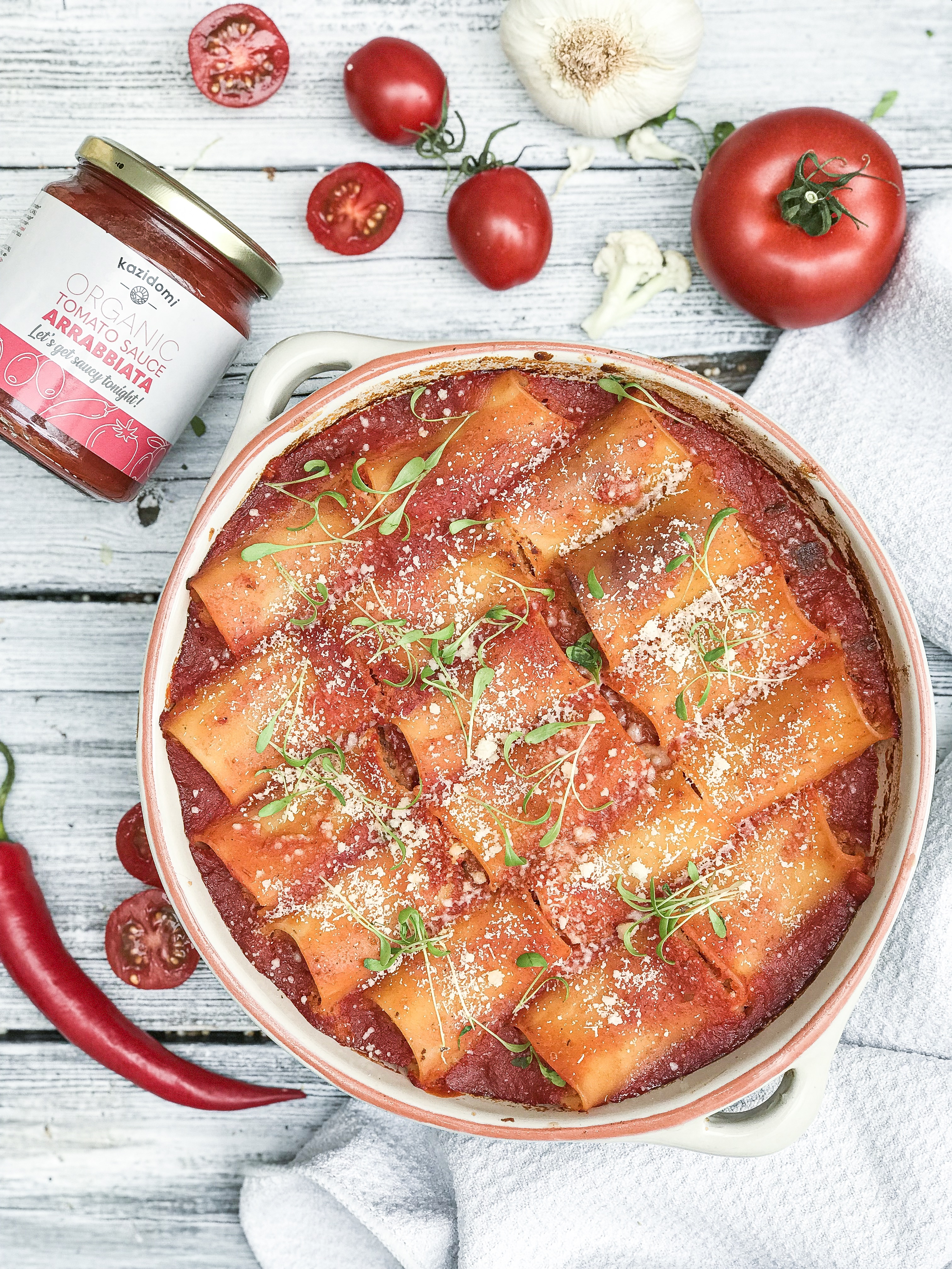 Cannelloni à l'arrabiata
